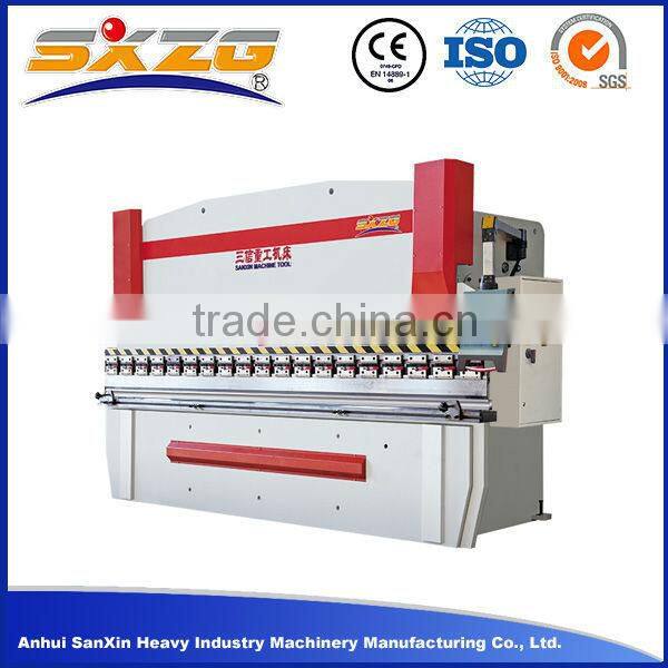 Hydraulic press brake machine for bending metal plate