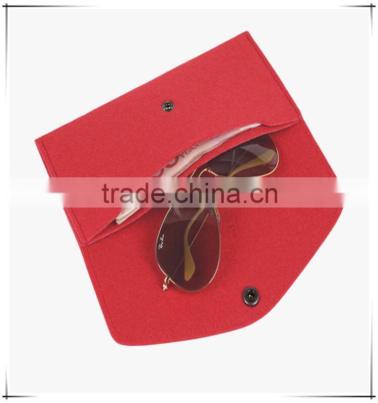 New Design High Quality Custom Button Felt Mobile Phone Pouch