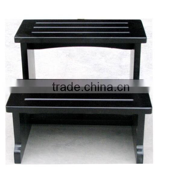 good quality spa salon furniture ,2000# S mooth Solid Wood Foot Step Trolley, beauty facial trolley , beauty stool