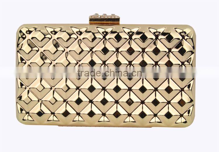 Metal frame clutch ladies' evening bag
