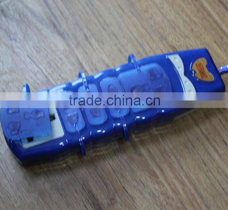 New design 2014 10-16A 250V 5way Extension electrical power strip
