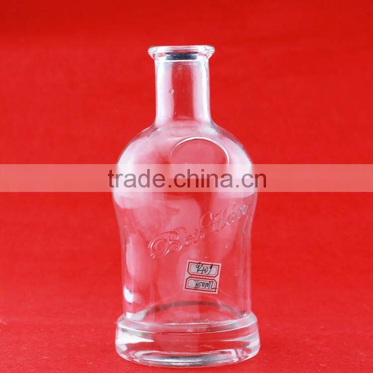 New design glass bottle for liquor empty champagne bottle 16oz wholesale glass bottle