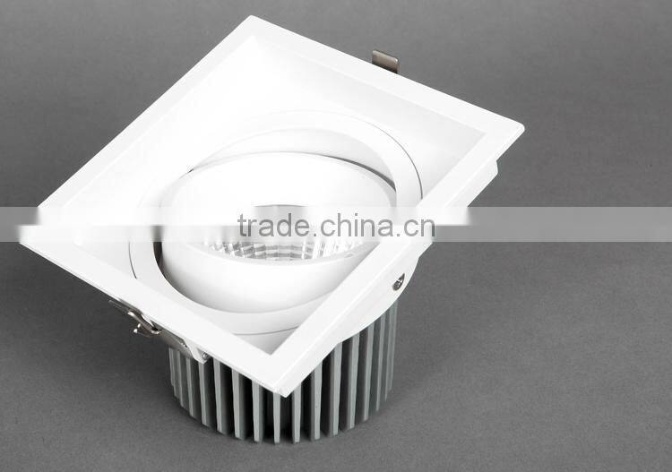 20W Square COB LED Downlight with square outer ring zhongshan guzhen supplier