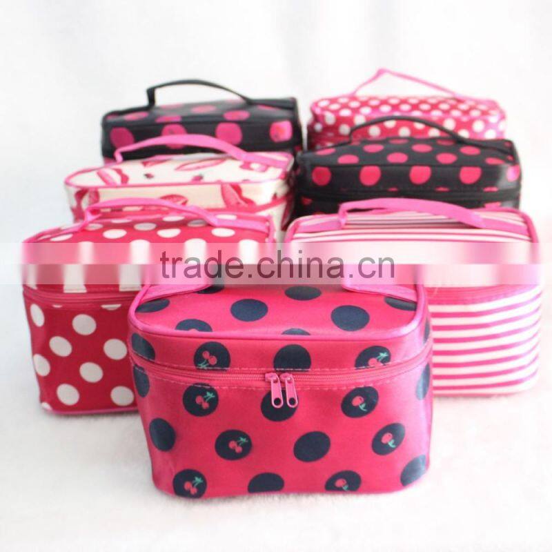 China Manufacturer New Design Handle Tote Makeup Bag Cosmetic