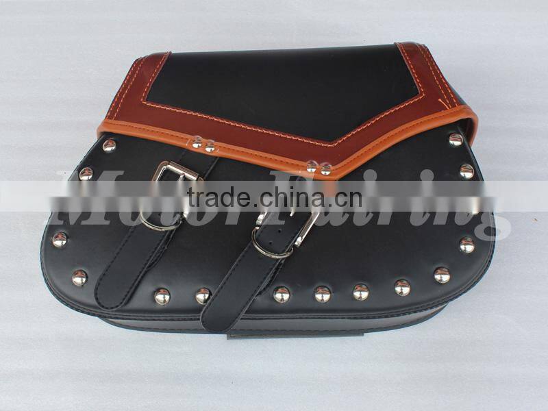 motorbike bag motorbike saddle bags motorcycle bag Touring Expandable tool bag traver bag motorcycle part 2 pcs black brown