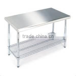 commercial furniture hospital use stainless steel work bench/work table/gowning bench