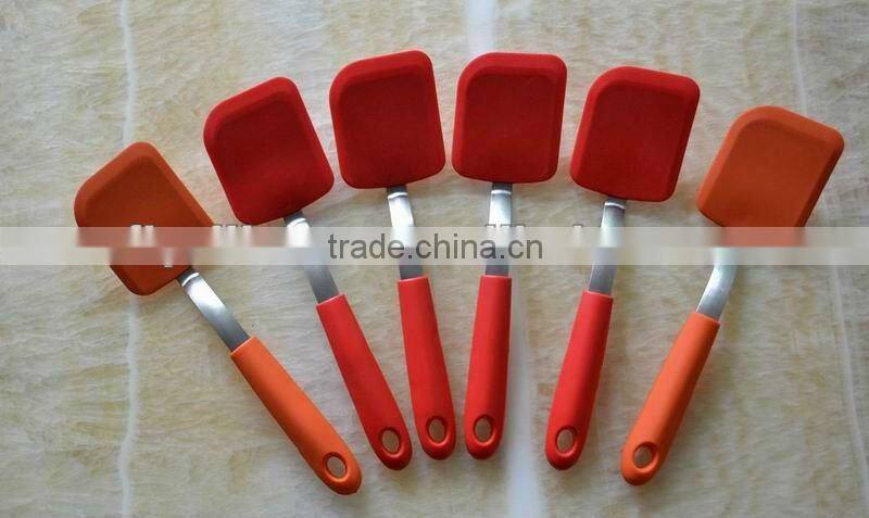 Pink soft flexible nonstick silicone kitchen cooking tools Approved of FDA and LFGB certificate