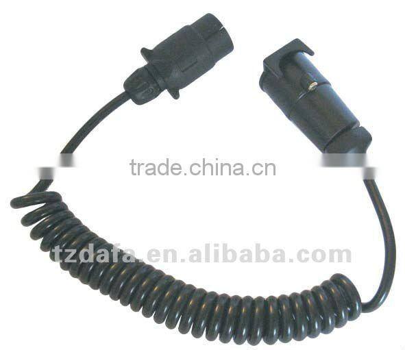 12V/E-mark/7 pin plug/Spiral extension male connectors