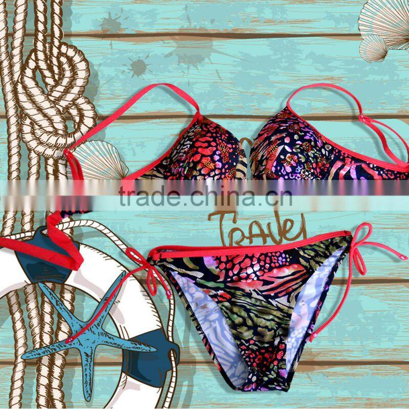 Balneaire OEM service Popular patterns women digital print bikini swimwear
