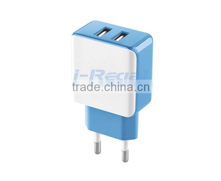 5v 2.1a USB mobile phone travel charger with CE Rohs approval Manufacture
