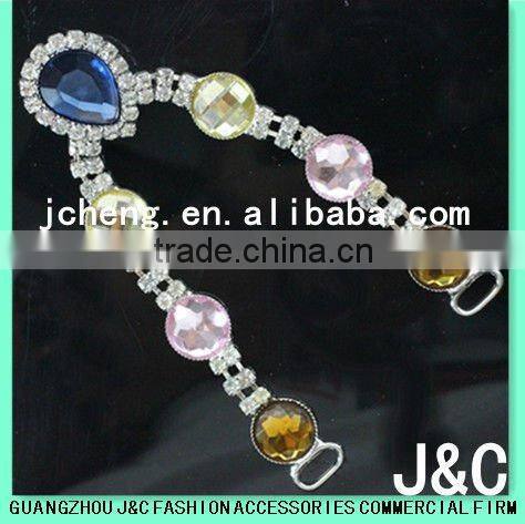 Fancy blue Crystal Chain For Shoe