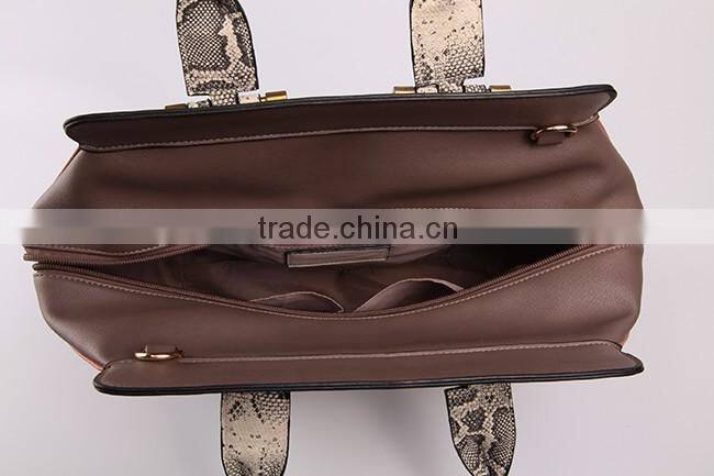 3876 2016 Summer Collection Woman pu synthetic snake skin handbag supplier