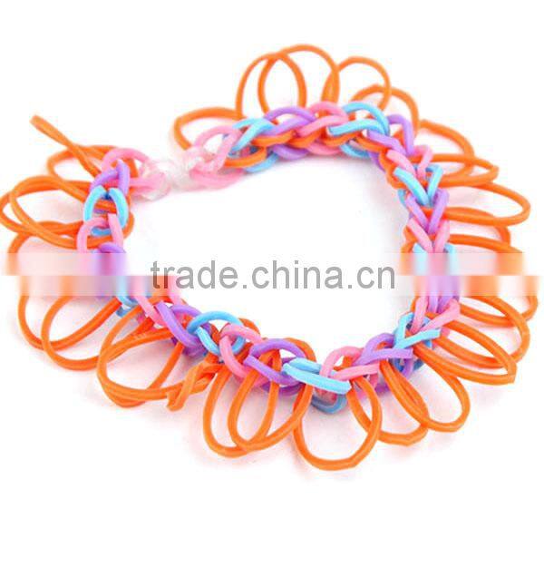 Candy Color Loom Rubber Bands Charm Bracelet ZTSA-B117