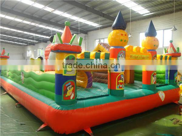 Used commercial inflatable jumping castle with slide