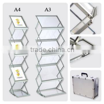 Portable Z shape Brochure Stand display for exhibition Show