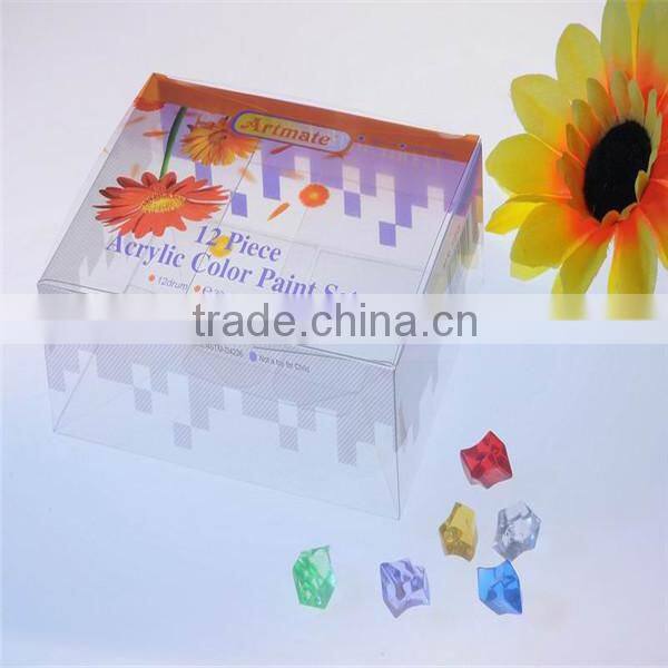 clear transparent printed PET box for cosmetic