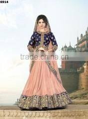 Obligingness Brown Raw Silk Lehenga Choli/indian lehenga online shopping