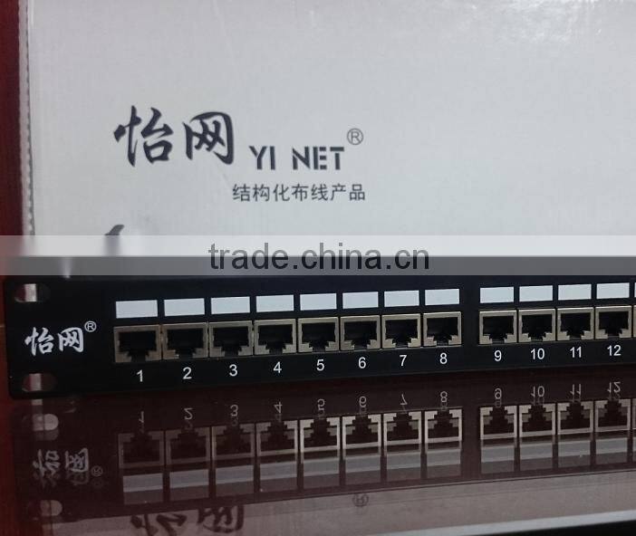 Hot Sale Wall Mount Utp Cat5e/Cat6 Patch Panel 12 24 Port