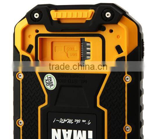 iMAN i6 Walkie Talkie Smartphone IP68 Android 4.4 MTK6592 4.7 Inch 2GB 32GB NFC Yellow