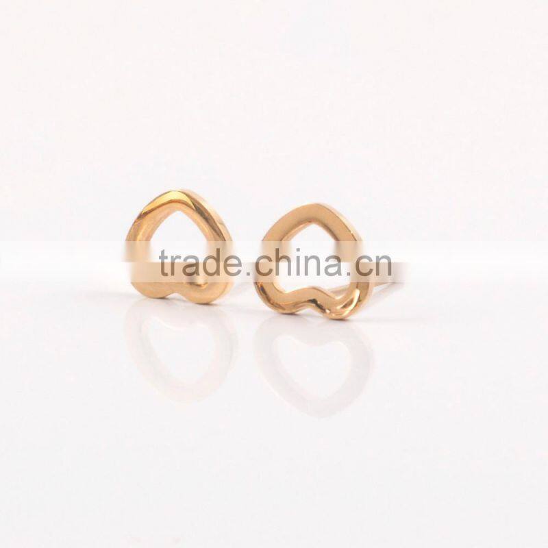 Popular Custom Heart Shaped Square Shape Earrings in Stainless Steel