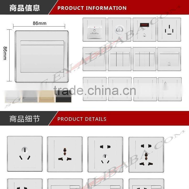 wall switch and socket Factory Supply OEM Reasonable Price For All Standard Wall Switch and Socket