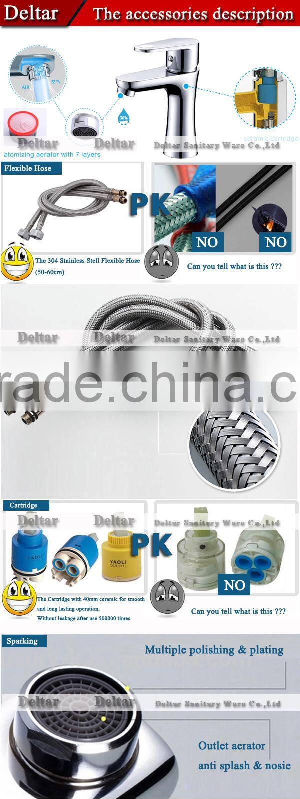 Deltar Solid Brass Automatic Sensor Faucet_Public Automatic Sensor Shut Off Mixer