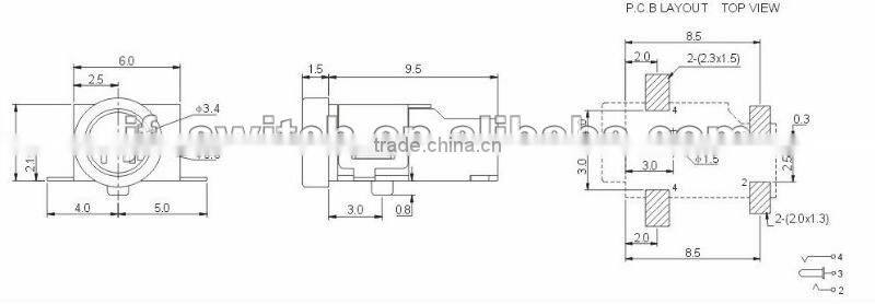 DC-035 3.0mm power dc jack