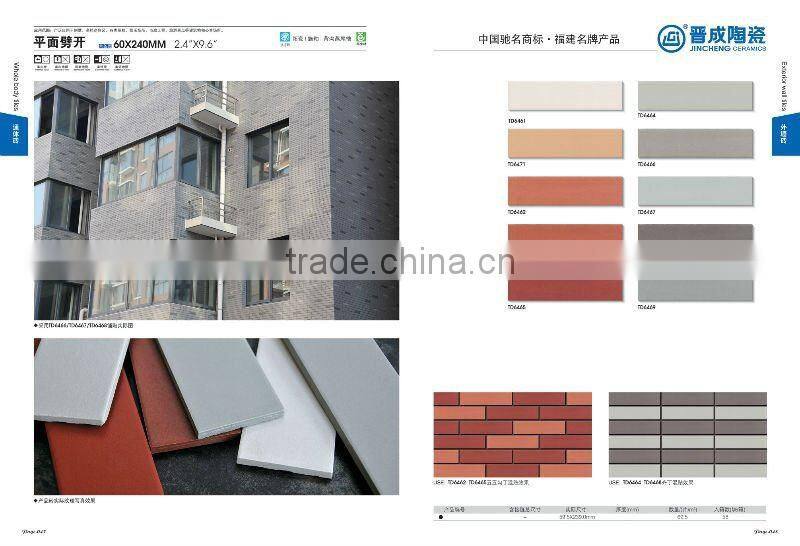 TD6465 full body ceramic wall tile red color