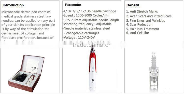 2016 Korean style auto derma pen electric derma pen