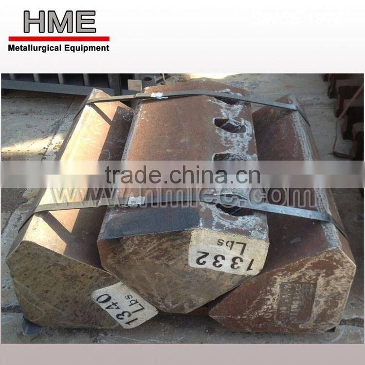 Recycling metal shredder wear parts