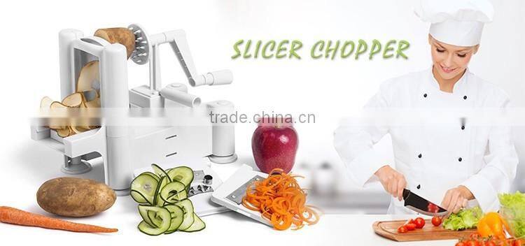 Tri-blade turning spiral slicer 3 in 1 / Tri-blade spiralizer / spiral vegetable slicer