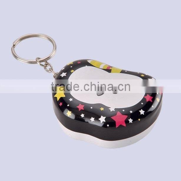 promotional cartoon decoration small tin box with sliding lid coin holder key chain wholesale