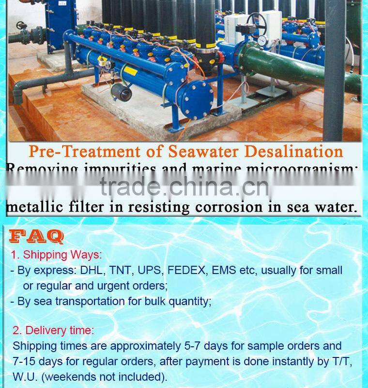 Easy using Energy&Water Saving alkaline filter cartridge for Seawater biggest manufacturer