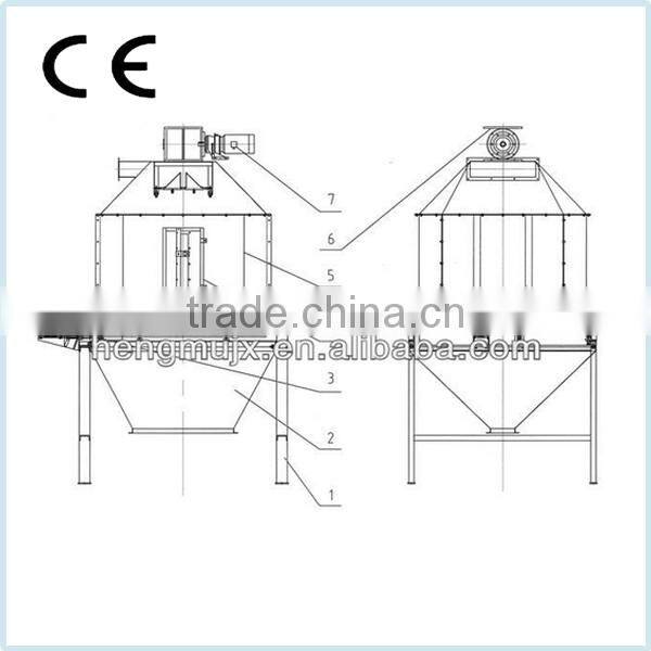 smooth material flowing and uniform discharging 4t/h evaporative cooling system
