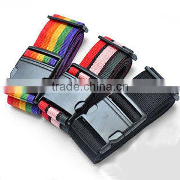 Embroidered ratchet tie down luggage strap for bagging machine