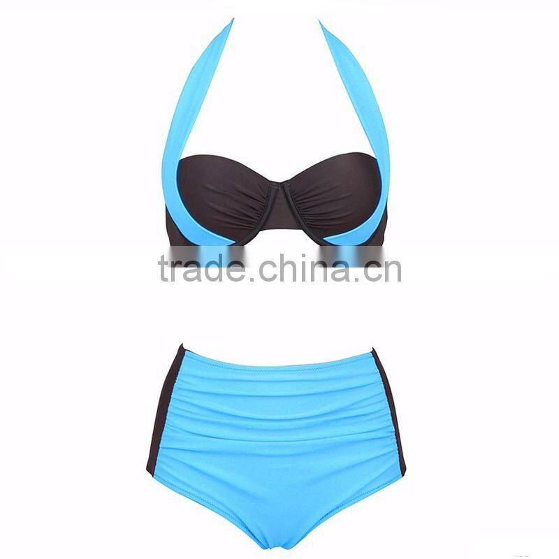 Women's Bandage Cris Cross Swimwear Push Up bating suit high waist bikini