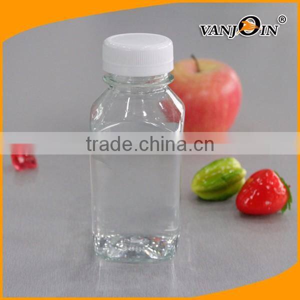 350ml Clear Beverage Cans with White Plastic Lid