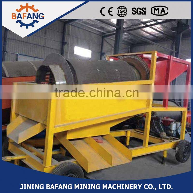 Small trommel for gold mining and gold washing plant