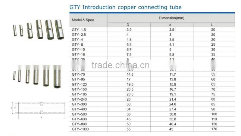 HEIGHT GTY Introduction Copper Connecting Tube Factory Price With High Quality