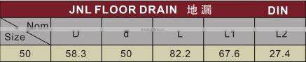plastic UPVC floor drain DIN (jnl floor drain)