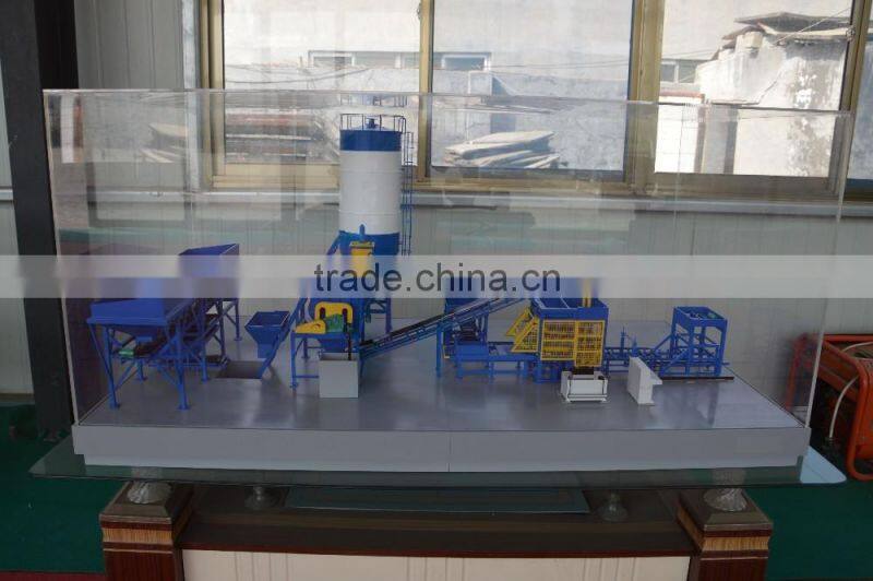 Automatic cement concrete paving interlocking hollow brick block making machine price