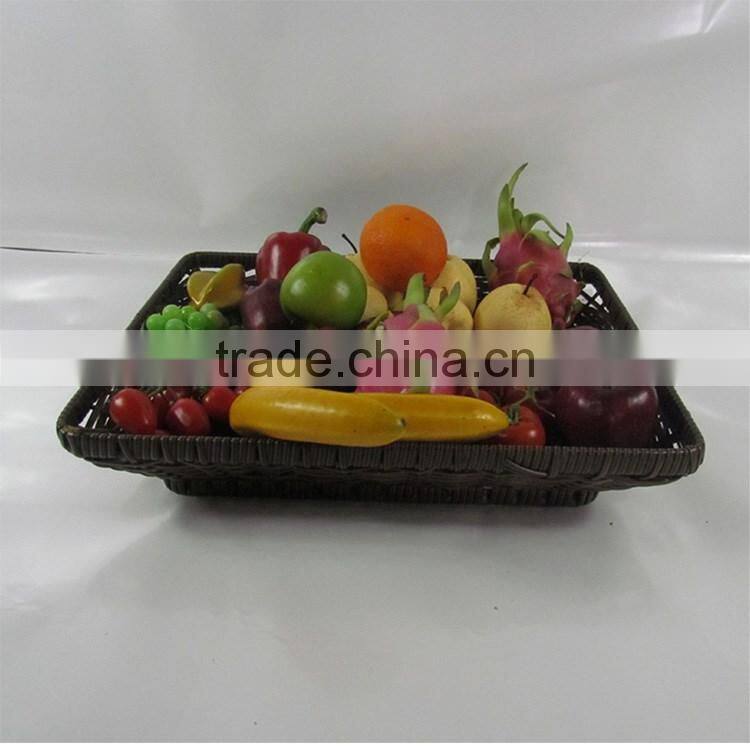 S&D Handweaved washable polywicker supermarket fruit display basket