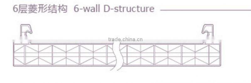 clear 18mm 6-wall diamond structure 100% Leaking-proof polycarbonate hollow sheet UV resistant 800mm