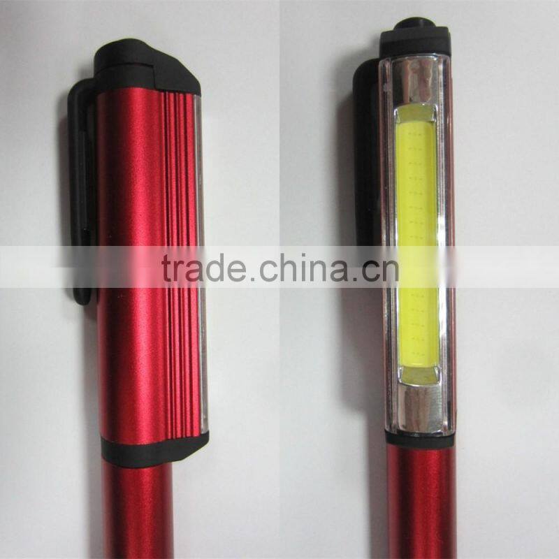 Aluminum Powerful COB Pen Light With Magnet