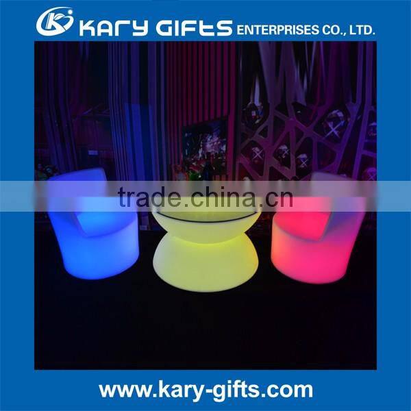 Outdoor event led furniture home and garden led light bar table and chairs