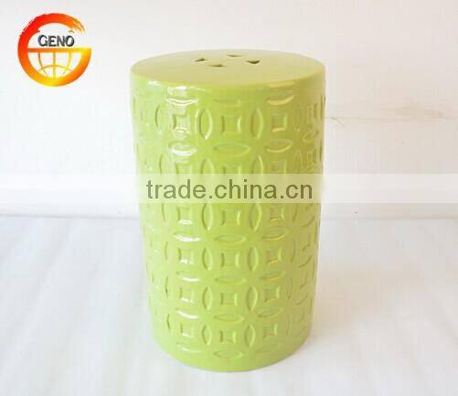 light green high quality indoor&outdoor ceramic stool