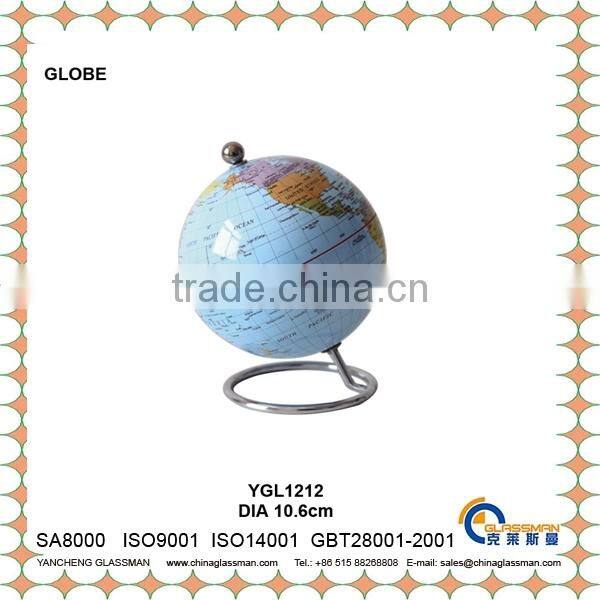 Hot sale DIA10.6cm desk office decorative world globes YGL1209