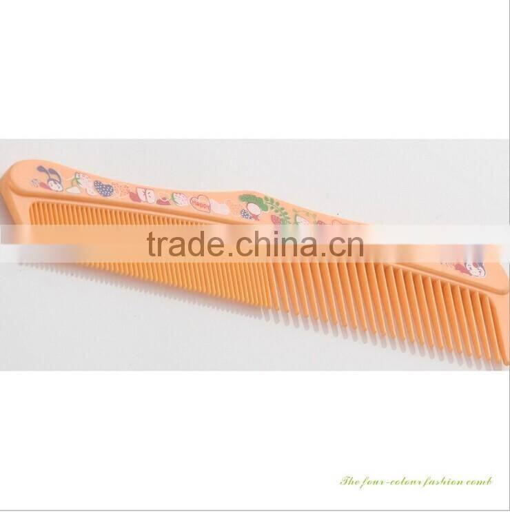 Wholesale Plastic Factory Direct Sell Fashion Baby Hair Comb With Half Narrow Half Wide 21*3.1cm