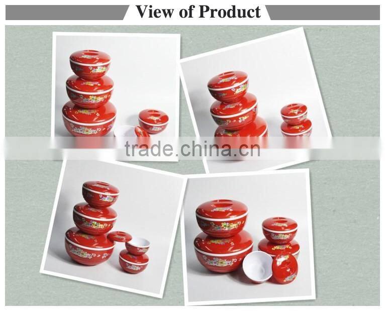 Cheap price 5 pieces plastic food container set with lid for sale