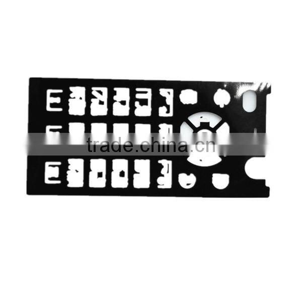 Waterproof over-molding PET sheet silicon rubber keypad with silkscreen printing for mobile phone